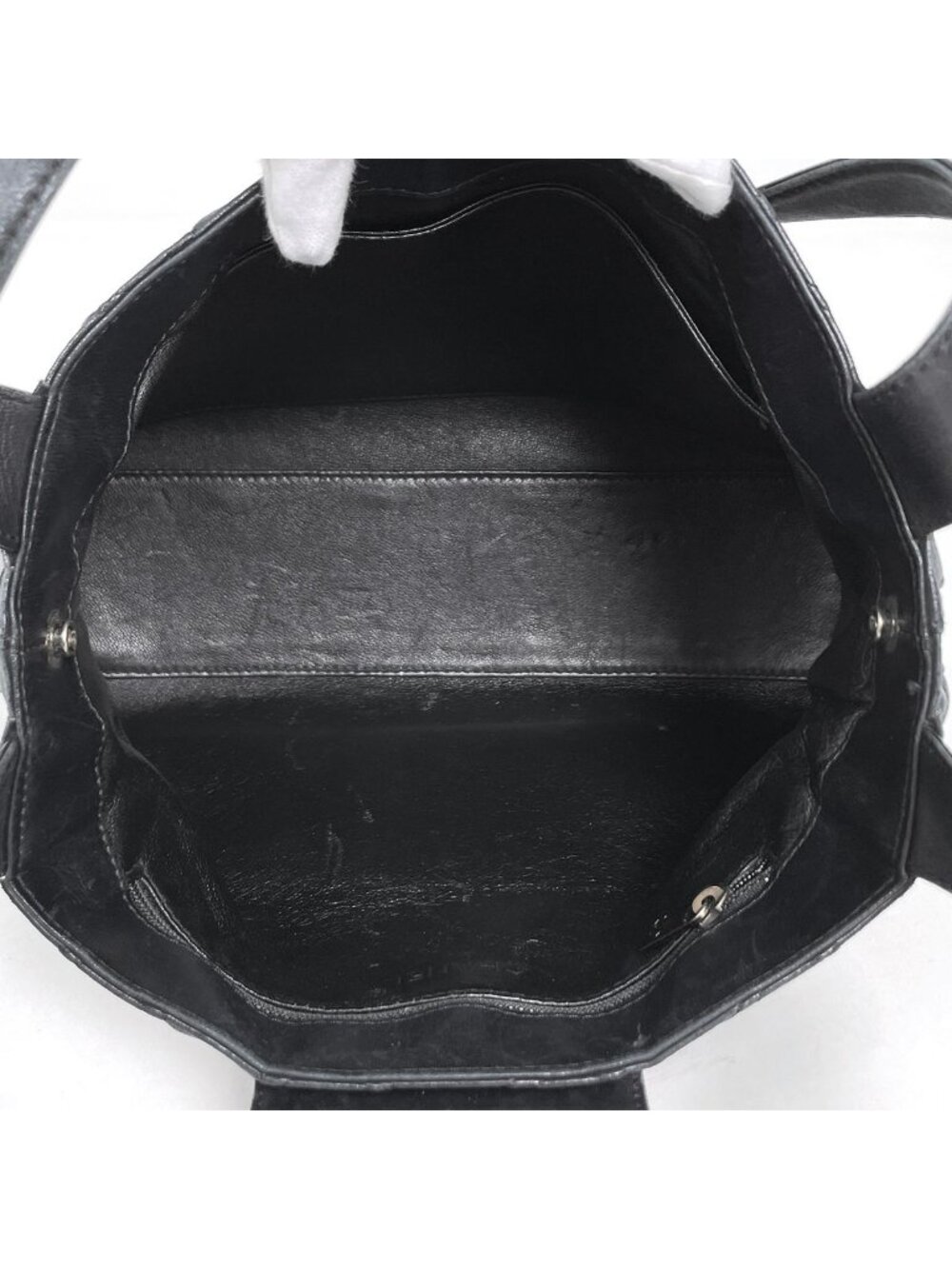 Chanel Cosmos Line Tote CC Logo Leather Black - Picture 10 of 11